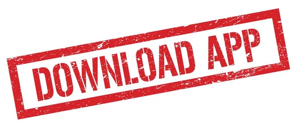 Download App Rot Grungy Rechteck Stempelschild — Stockfoto