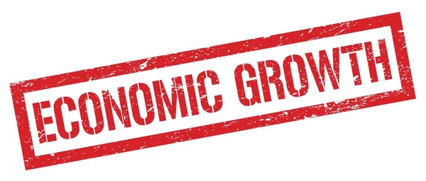Croissance Économique Rouge Grunge Rectangle Signe Timbre — Photo