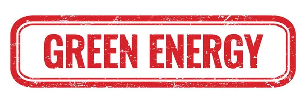 Zielona Energia Czerwony Grungy Prostokąt Znak Znaczka — Zdjęcie stockowe