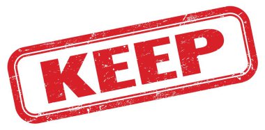 Kırmızı grungy dikdörtgen damga işareti tutun.