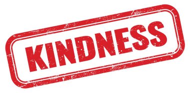 KINDNESS kırmızı grungy dikdörtgen mühür işareti.
