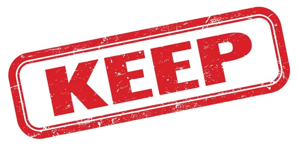 Kırmızı grungy dikdörtgen damga işareti tutun.