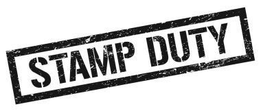 StAMP DUTY siyah grungy dikdörtgen mühür işareti.
