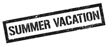 YAZ Tatil Siyah kirli dikdörtgen mühür işareti.