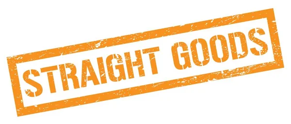 Straight Goederen Oranje Grungy Rechthoek Stempel Teken — Stockfoto
