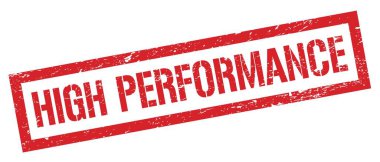 Yüksek Performans Kırmızı grungy dikdörtgen mühür işareti.