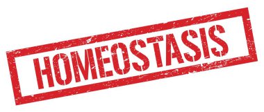 HOMEOSTASIS kırmızı grungy dikdörtgen pul işareti.