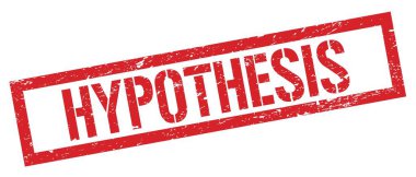HYPOTHESIS kırmızı grungy dikdörtgen mühür işareti.