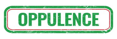 OPPULENCE yeşil grungy dikdörtgen pul işareti.