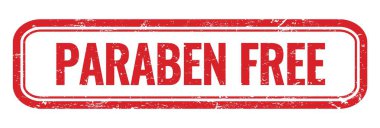 PARABEN FREE kırmızı grungy dikdörtgen mühür işareti.