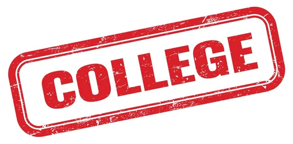 Kolej kırmızı grungy dikdörtgen pul işareti.