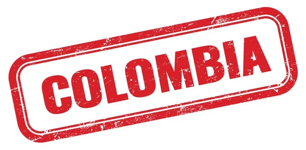 COLOMBIA kırmızı grungy dikdörtgen mühür işareti.