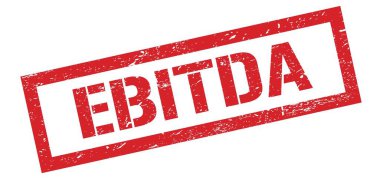 EBITDA kırmızı grungy dikdörtgen mühür işareti.