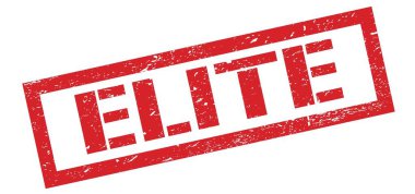 ELITE kırmızı grungy dikdörtgen damga işareti.