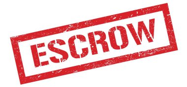 ESCROW kırmızı grungy dikdörtgen damga işareti.
