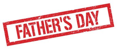 Babalar Günü kırmızı, çirkin, dikdörtgen damga işareti.