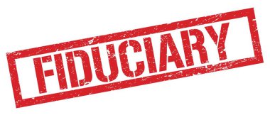 FIDUCIARY kırmızı grungy dikdörtgen mühür işareti.