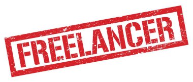 FREELANCER kırmızı grungy dikdörtgen mühür işareti.