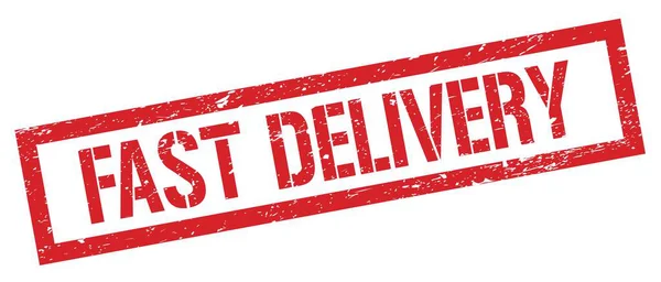 Fast Delivery Red Grungy Rectangle Stamp Sign — Stock Photo, Image