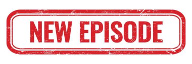 NEW EPISODE kırmızı grungy dikdörtgen damgası işareti.