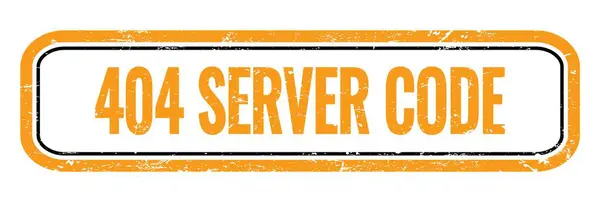 404 Server Code Orange Grungy Rectangle Stamp Sign — Stock Photo, Image