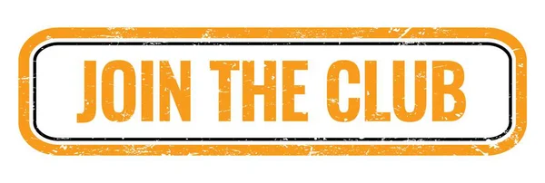 Join Club Orange Grungy Rechteck Stempelschild — Stockfoto