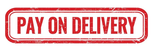 Pay Delivery Red Grungy Rectangle Stamp Sign — Stock Photo, Image