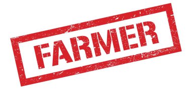 FARMER kırmızı grungy dikdörtgen mühür işareti.
