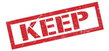 Kırmızı grungy dikdörtgen damga işareti tutun.