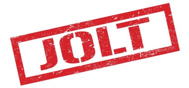 JOLT kırmızı grungy dikdörtgen pul işareti.