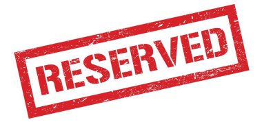 RESERVED kırmızı grungy dikdörtgen mühür işareti.