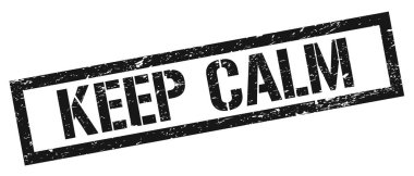 CALM siyah grungy dikdörtgen mühür işareti tutun.