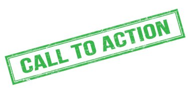 Eyleme Çağrı Yeşil grungy dikdörtgen mühür işareti.