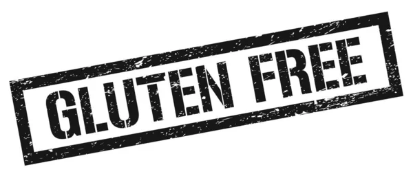 Gluten Free Black Grungy Rectangle Stamp Sign — Stock Photo, Image