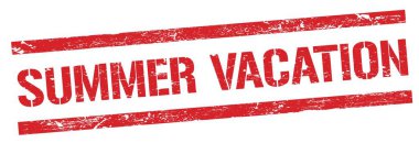 YAZ Tatil Kırmızı grungy çizgileri damgası.