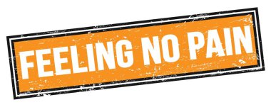 Turuncu, kirli, dikdörtgen damga işareti üzerinde hiç ağrı yok..