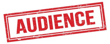 AUDIENCE kırmızı grungy dikdörtgen mühür işareti.