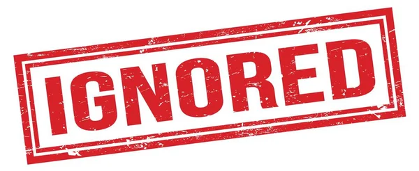 IGNORED kırmızı grungy dikdörtgen mühür işareti.