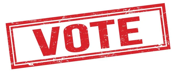 Vote Red Grungy Rectangle Stamp Sign — Stock Photo, Image