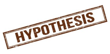 HYPOTHESIS kahverengi grungy dikdörtgen mühür işareti.