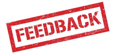 FEEDback kırmızı grungy dikdörtgen damga işareti.