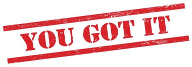 Kırmızı grungy dikdörtgen damgalı bir IT mesajı aldın..