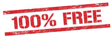 % 100 özgür kırmızı grungy çizgileri damgası.