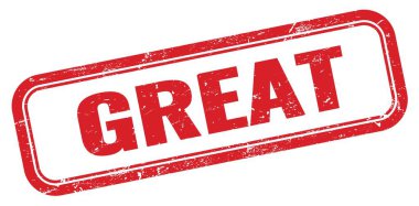 Büyük kırmızı grungy dikdörtgen pul işareti.