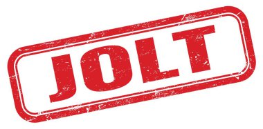 JOLT kırmızı grungy dikdörtgen pul işareti.