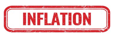 INFLATION kırmızı grungy dikdörtgen mühür işareti.