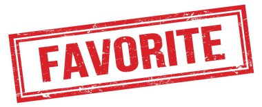 FAVORITE kırmızı grungy dikdörtgen mühür işareti.