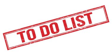 Liste kırmızı grungy dikdörtgen damgası işareti yapmak için.