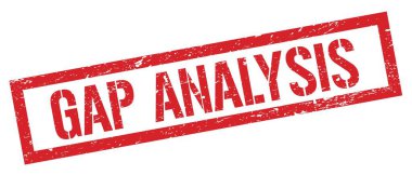 GAP ANALYSIS kırmızı grungy dikdörtgen damgası işareti.