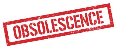 OBSOLESCENCE kırmızı grungy dikdörtgen mühür işareti.